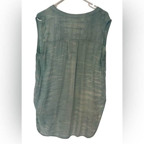 Cloth & Stone Anthropologie Sleeveless Semi Sheer Rayon Split Neck Tunic L - Picture 3 of 12